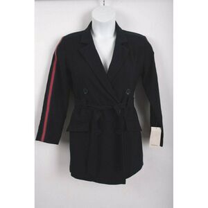 Zara Womens Blazer Dress Double Breasted Mini Playsuit S Navy Blue 2088/691 NWT